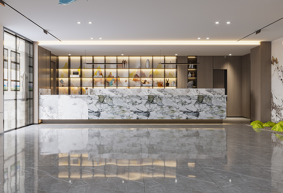 西安現(xiàn)代風茶樓裝修案例